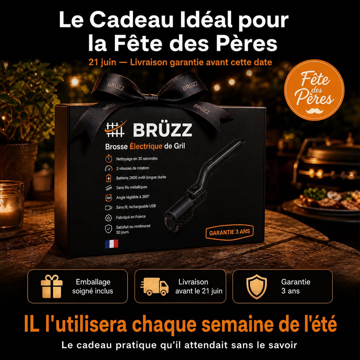 BRÜZZ™ — La Brosse Électrique Sans Fils Métalliques