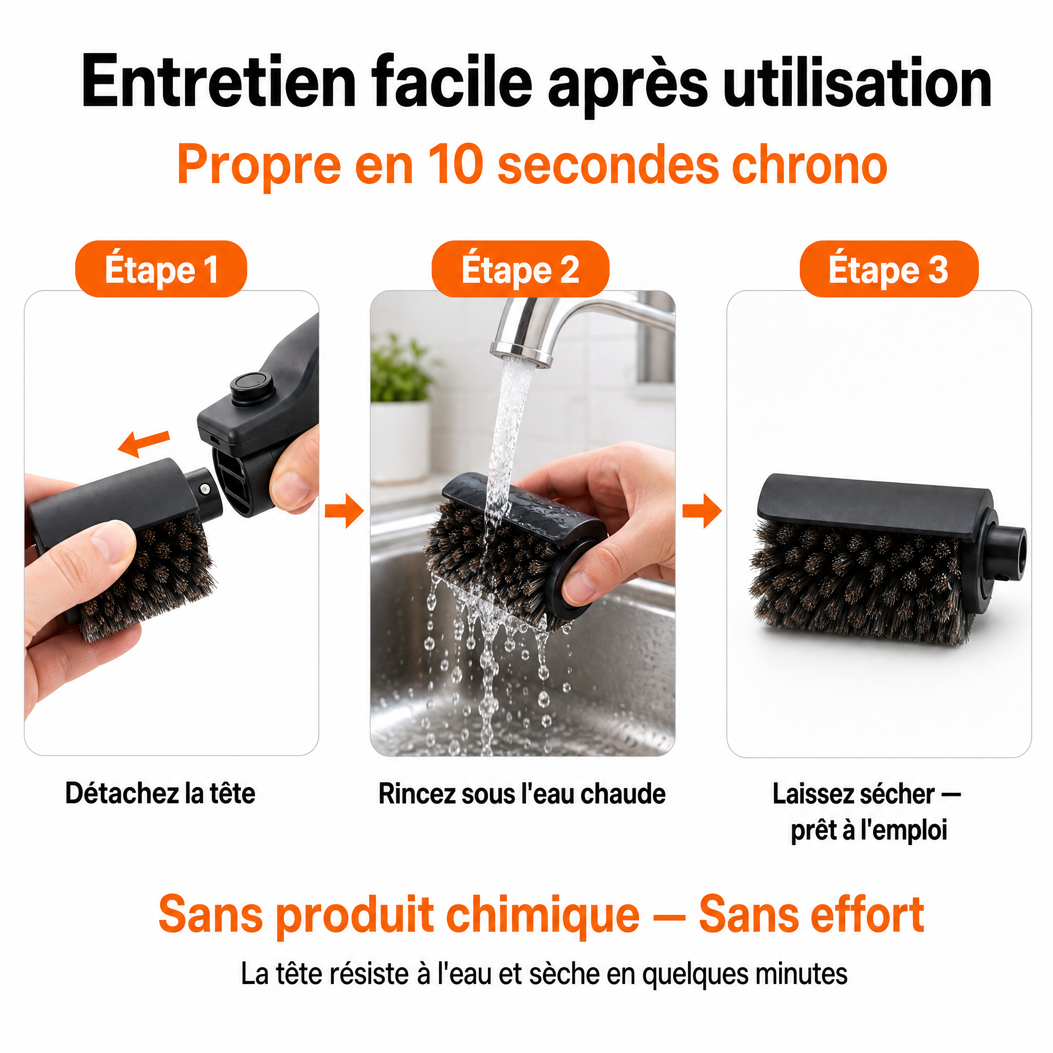 BRÜZZ™ — La Brosse Électrique Sans Fils Métalliques