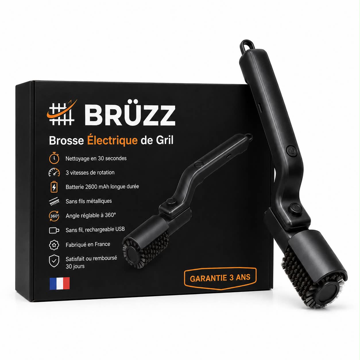 BRÜZZ™ — La Brosse Électrique Sans Fils Métalliques