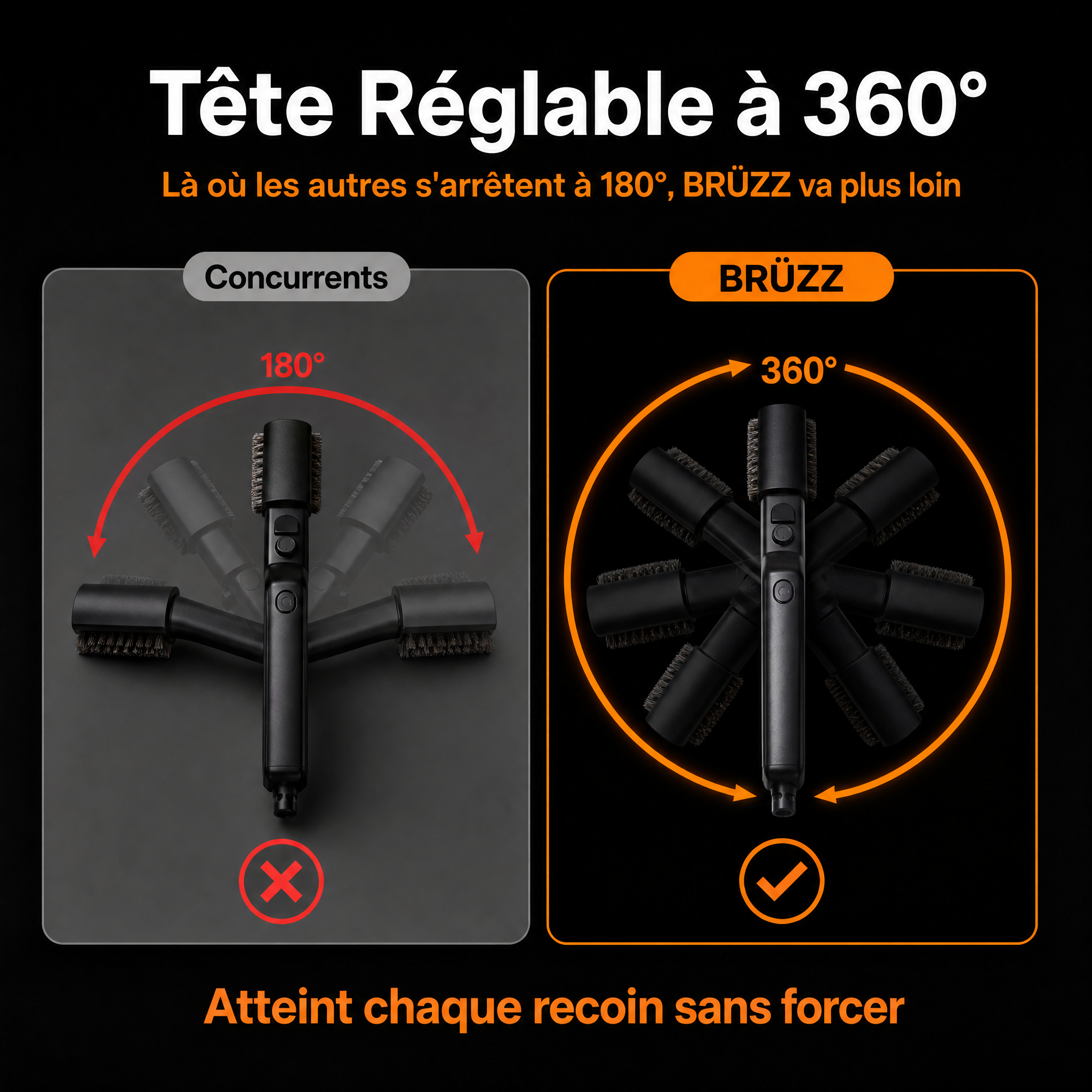 BRÜZZ™ — La Brosse Électrique Sans Fils Métalliques